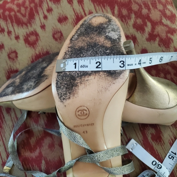 💯 Chanel Ribbon Ankle Wrap Ballet Heels - Picture 10 of 15